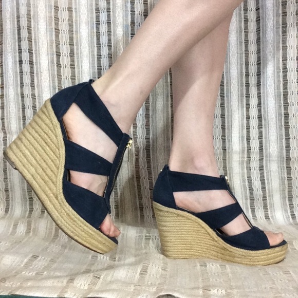 michael kors zipper wedges